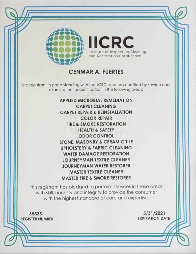 IICRC 2020 Cenmar