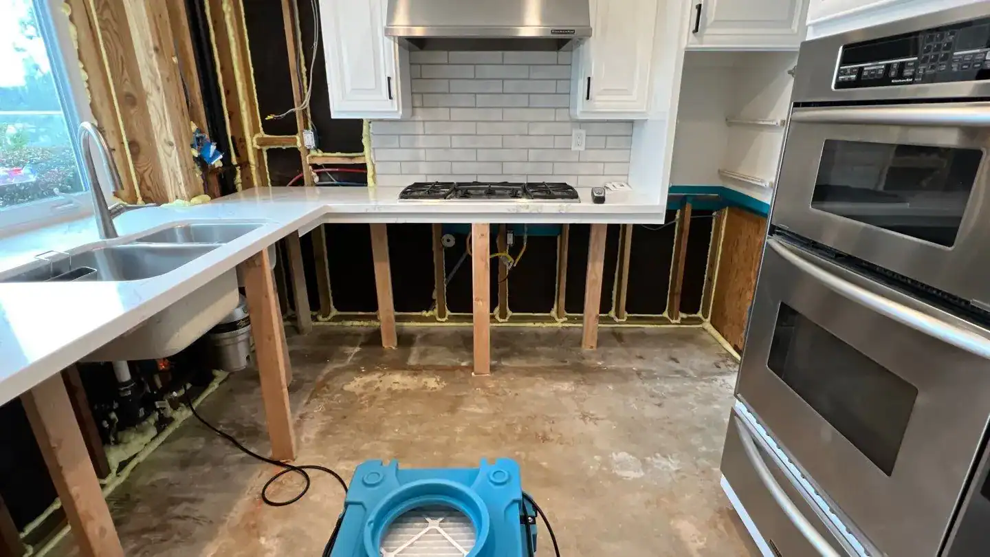Photo of water-extraction and drying equipment used in home restoration